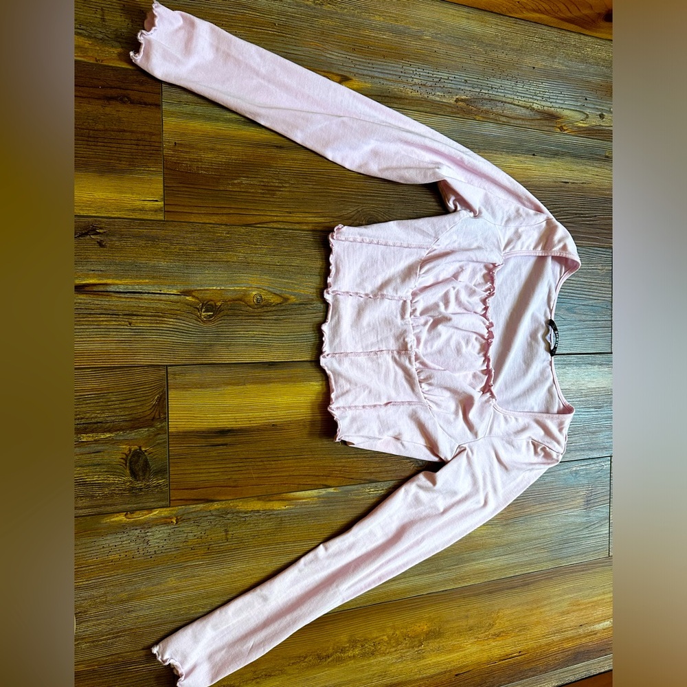 SHEIN long sleeve shirt, xs, pink in color